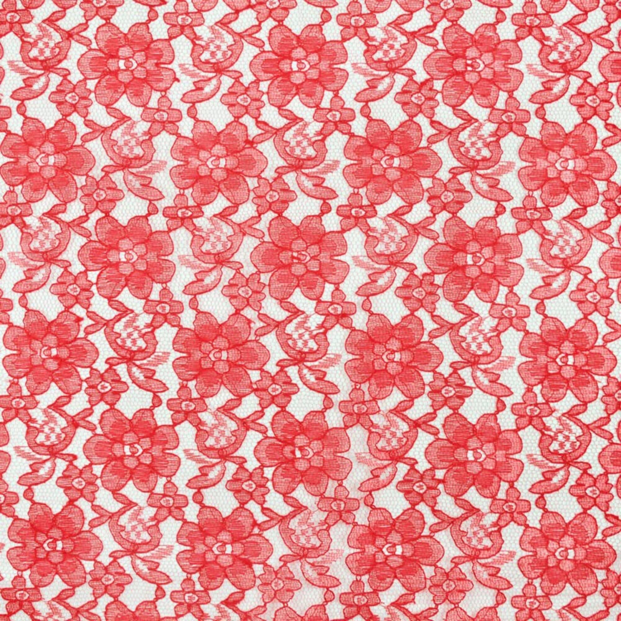 Red Raschel Lace